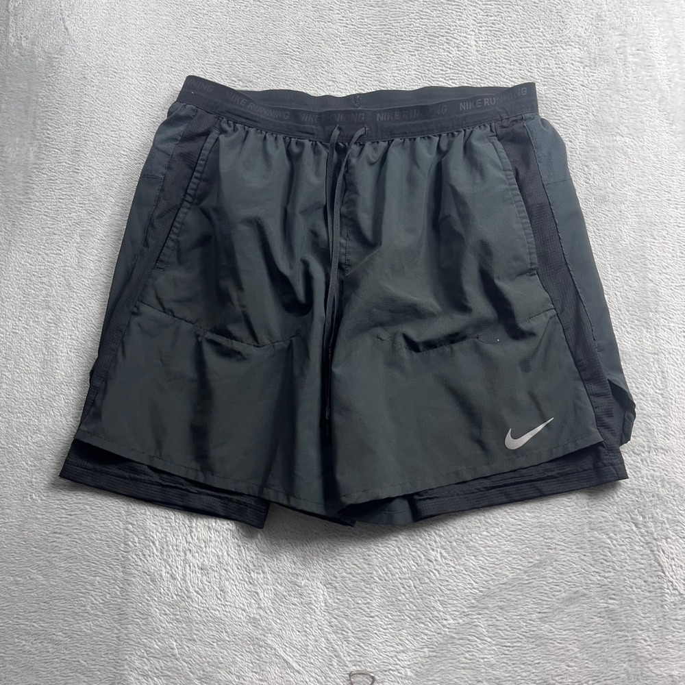 Nike Dri-FIT Stride 7" 2-in-1 Mens Running Shorts Black DM4757-010 Large